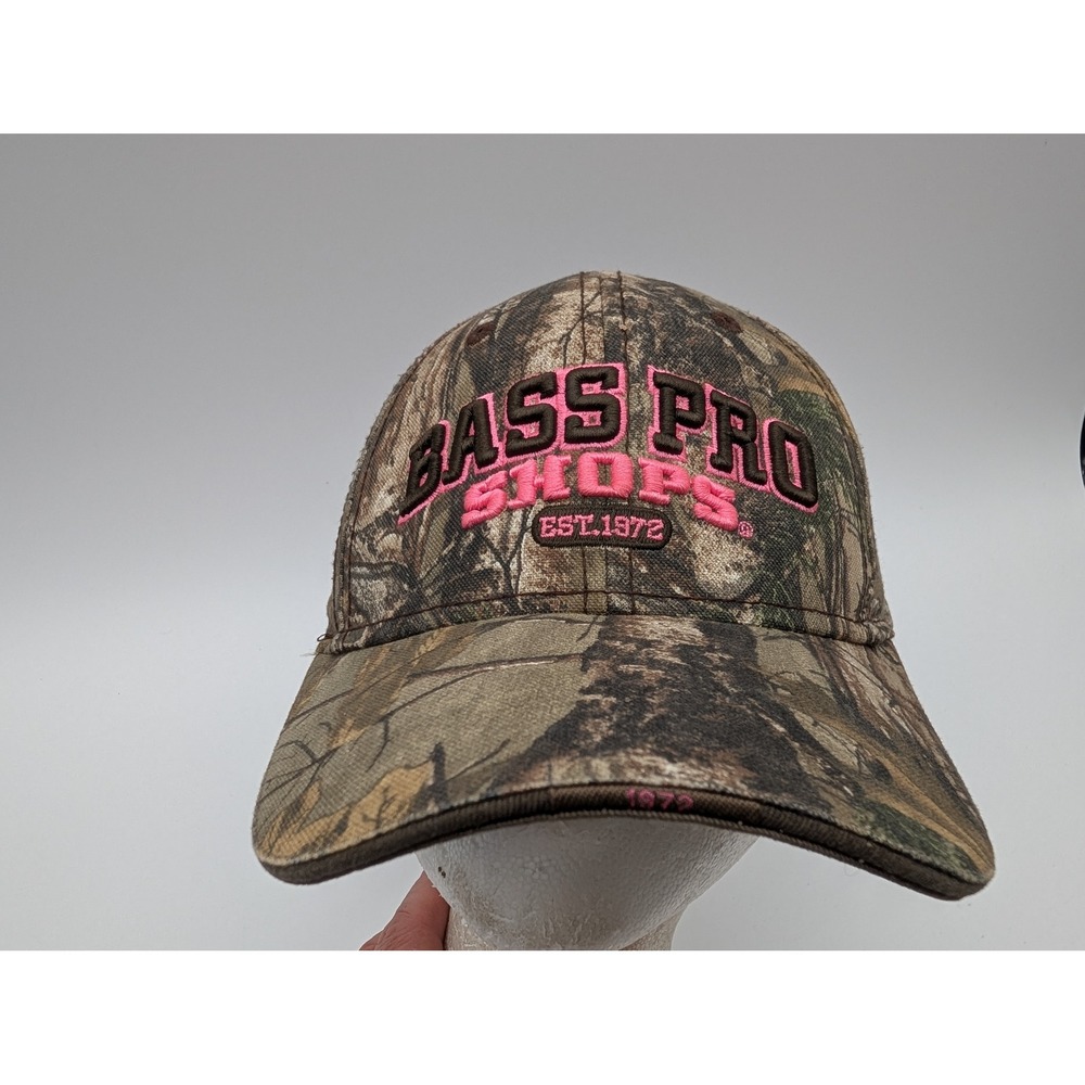 Bass Pro Shops Womens Camo Pink Embroidered Adjustable Baseball Hat OSFM